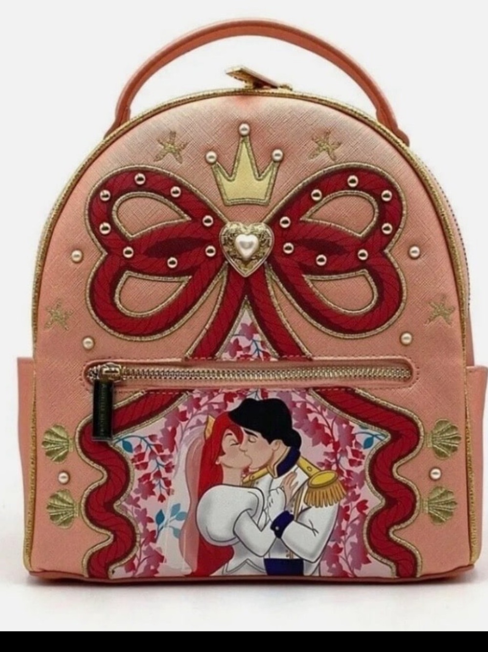 NWT Danielle Nicole Disney The Little Mermaid Ariel & Eric Wedding Mini Backpack